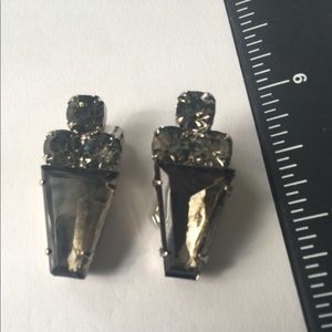 Vintage Clip-On Green/Brown Earrings (C323)